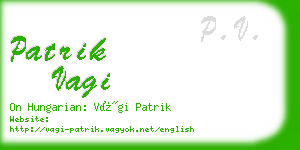 patrik vagi business card